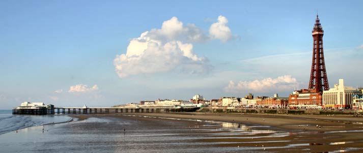 blackpool tower and beach