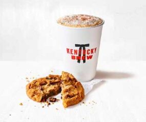 cup of kfc coffee with cookie
