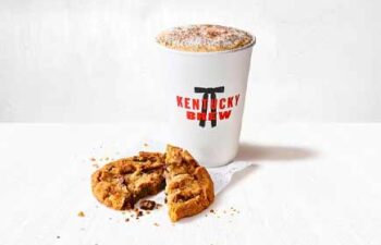 cup of kfc coffee with cookie