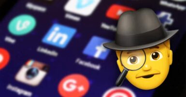 detective emoji over phone apps