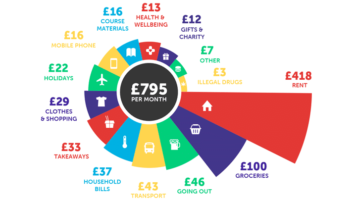 infographic about student spending